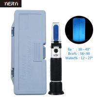 ราคา Yeryi มือถือ Refractometer เครื่องมือการหักเห 58 90 B rix 38 43 BE Baume น้ำผึ้งไวน์น้ำเนื้อหา Refractometer (968338404)
