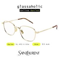 ราคา รุ่นฮิตพิเศษ กรอบแว่นสายตา SAINT LAURENT YSL รุ่น SL 492 K 006 ทรงกลม ฮอตปรอทแตก สวยคลาสสิค (21345082618)