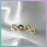 ราคา petite by PRAKYRE Infinite Diamond Earrings ต่างหูแป้นอินฟินิตี้ (20657868350)