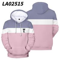 ราคา เสื้อสเวตเชิ้ตเสื้อมีฮู้ด QUEEN กษัตริย์สำหรับผู้ชาย ผู้หญิงเสื้อโค้ทแจ็คเก็ตตลกสไตล์ฮาราจูกุสำหรับผู้ชายและเด็กผู้หญิงเล่นไพ่โป๊กเกอร์ K เสื้อฮู้ดพิมพ์ลาย (20069003798)