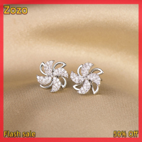 ราคา โซโซ คลังสินค้าพร้อม กังหันลมหมุนตุ้มหู925เงินสเตอร์ลิงต่างหูชุบเครื่องประดับสตรี (20046677570)