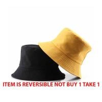 ราคา Bucketthat สีกลับได้ Topi Bucket Polos (20675071603)