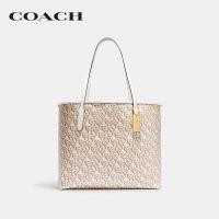 ราคา COACH กระเป๋าทรงสี่เหลี่ยมรุ่น City Tote With Signature Monogram Print สีขาว CF342 IMCHK (20816027953)