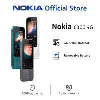 ราคา Nokia 6300 WIFI 4G ซิมการ์ดคู่ 2 4 หน้าจอ รับประกัน1ปี ปุ่มกดโทรศัพท์ (20316476991)