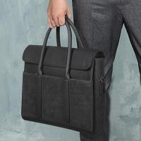 ราคา Handbag mens new fashion briefcase mens bag business casual handbag computer bag (21104723414)