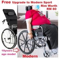 ราคา Ainope สุขภาพ เก้าอี้รถเข็น เก้าอี้รถเข็นปรับนอนได้ รถเข็นผู้ป่วยพับได้ Folding wheelchair Solid tire No inflation (20953764022)