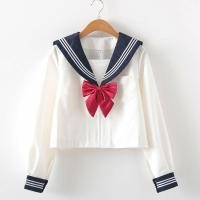 ราคา ชุดเดรสยูนิฟอร์ม JK สีขาวดำสามชุดกะลาสีรุ่นพื้นฐานชุดกะลาสีนักเรียนสไตล์ญี่ปุ่นชุดกะลาสีแขนยาวสไตล์วิทยาลัยครบชุด (20745291110)