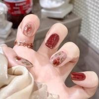 ราคา CERISE เล็บปลอม R654 เล็บปลอมสำเร็จรูป เล็บปลอมกันน้ำ เล็บปลอมสำเร็จรูปกล่องละ 24 ชิ้น เล็บปลอมสำเร็จรูป (21152479278)