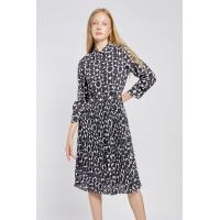 ราคา ESPADA เดรสเชิ้ตลายจีโอแต่งพลีท ผู้หญิง สีดำ Geometric Print Pleated Shirt Dress 04760 (20997078065)