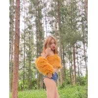 ราคา เสื้อปาดไหล่ขนมิ้ง ขนเฟอร์ แขนถอดแยกได้ สวยหรูอลังมาก ได้3ชิ้นคุ้มมาก (13759126222)