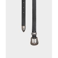 ราคา WARDROBE MINISTRY เข็มขัดหนังแท้ สีดำ Real Slim Western Leather Belt in Black (21030511956)