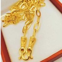 ราคา K314 สร้อยคอ ลายโซ่ฝรั่ง สร้อยทอง สร้อยพระ ไมครอนแท้24k ทองปลอม ทองโคลนนิ่ง เหมือนจริงที่สุด (20892125063)