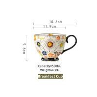 ราคา ชุดเซรามิคตุรกี OMK แก้วแก้วกาแฟถ้วยอาหารเช้า500มล (20979263170)