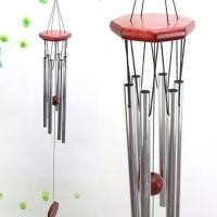 ราคา โมบายลมกระดิ่งลม ระฆังลม Wind Chimes กระดิ่งแท่งสีเงิน แขวนตกแต่งบ้าน ที่ทำงาน ร้านค้า (16137892979)