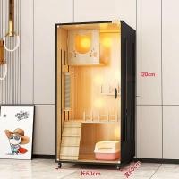 ราคา F G กรงแมววิลล่าไม้เนื้อแข็งตู้แมวแมวปีนเขากรอบพื้นที่ขนาดใหญ่หรูหรา ตู้โชว์ไม้เนื้อแข็ง โต๊ะข้างเตียง วิลล่าแมวขนาดใหญ (20697173886)