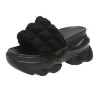 ราคา พร้อมส่ง รองเท้าส้นตึก แฟชั่น รองเท้าผู้หญิง รองเท้าส้นเตารีด สไตล์เกาหลี สูง 8 5cm พร้อมส่งในไทย (14588543070)