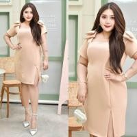 ราคา Janny ชุดเดรส เดรสสาวอวบ อ้วน Bigsize Plussize XXL ชุดออกงาน ชุดราตรี ผ้ามิลิน (19370203386)