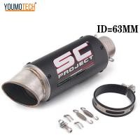 ราคา 63MM สลิปออน สำหรับ Honda CB650F CBR650F 2014 2022 CB650R CBR650R 2019 2022รถจักรยานยนต์ไอเสียท่อ Escape กลาง Link ท่อสแตนเลส cbr 650f CB 650R cbr 650r (21061140274)