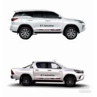 ราคา สติ๊กเกอร์ ลายข้าง TRD sportivo ติดข้างประตู Toyota Fortuner ขนาด 9 x 159 cm ราคาต่อคู่ มี 2 ข้าง (7079968556)