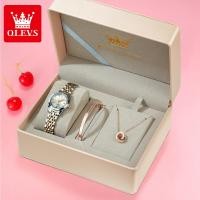 ราคา นาฬิกา Olevs ประกัน 1 ปี นาฬิกาข้อมือผู้หญิง สูท กันน้ำ ของแท้ ส่องสว่าง สายสแตนเลส นาฬิกา ผู้หญิง (16271521992)