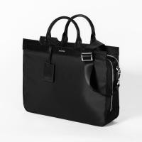 ราคา Archive Mayfair Nylon Briefcase Black Black กระเป๋าทำงานเอกสารสะพายข้างผ้าไนลอนกันน้ำป้ายหนังวัวแท้ (20963764947)