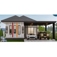 ราคา บ้านสไตล์โมเดิร์น ชั้นเดียว 3 ห้องนอน 2 ห้องน้ำ พื้นที่ 100 ตรม (18937985848)