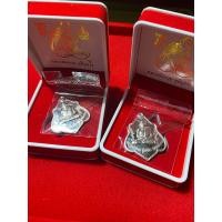 ราคา เหรียญโล่ห์เงิน หลังยันต์ หลวงพ่อกวย ชุตินธโร วัดโฆสิตาราม พระแท้ 100 (19728149538)