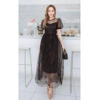 ราคา เดรสยาว เดรสดำ เดรสดาว เดรสสวย ชุดสวย แต่งกลิตเตอร์ สีดำ ชุดสวยอลัง เดรสสวยพร้อมส่ง (19330605205)