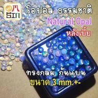 ราคา A308 3 mm 1 เม็ด โอปอล กลม หลังเบี้ย ก้นแบน Round Natural Opal พลอยสด ธรรมชาติ (20537982013)