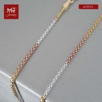 ราคา MT สร้อยคอเงินแท้ ดีไซน์ 3 กษัตริย์ ลายดอกโปร่ง งานอิตาลี หนา 1 5 มม ยาว 16 นิ้ว Solid 925 Sterling Silver Tri Color Chain sct035 MT Jewelry มณีธารา (7869105809)