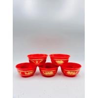 ราคา ถ้วยแดงใส่ขนมบัวลอย ใส่อี้ ถ้วยข้าว ใส่ข้าวถวายเจ้าที่ 5 ใบ (11456195789)