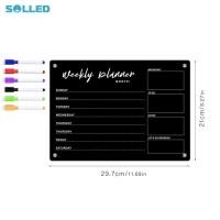 ราคา Magnetic Acrylic Calendar Board For Fridge Weekly Planner Reusable Dry Erase Schedule Board With 6 Markers For Home Office School (20776720575)