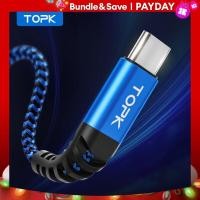 ราคา 3A 6 6ft สายเคเบิล USB ชนิด C แบบชาร์จเร็วสายชาร์จ topk USB A ถึง Type C แบบถักสำหรับ Samsung Galaxy A10e A20 A50 A51 A71 S20 S10 S8 S9 (21170896210)