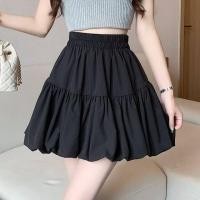 ราคา A7 กระโปรงสั้นทรงบอลลูน พองๆ มีกางเกงซับใน สีขาว ดำ (20787549761)