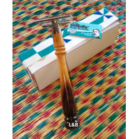 ราคา ด้ามมีดโกนไม้มะขามสีทรูโทน พร้อมใบมีดยินเลส (19467650674)