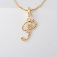 ราคา สร้อยคอจี้ตัวอักษรเพชรสังเคราะห์สีทอง18K สวยด้วยเครื่องประดับตัวอักษร A Z 787N (20977506611)