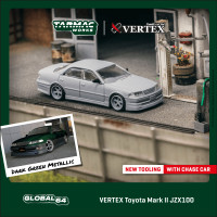 ราคา Tarmac Works 1 64 GLOBAL64 VERTEX Toyota Mark II JZX100 Dark Green Metallic T64G 024 GR (21027052771)
