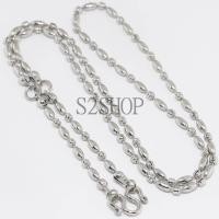 ราคา s2shop สร้อยคอสแตนเลสแท้ สร้อยคอพระ ลายเม็ดข้าว ห้อยพระได้ 3 องค์ ความกว้าง 3 มม ความยาว 28 นิ้วNo 5234 (3506180928)
