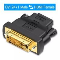 ราคา Vention DVI เป็นหัวแปลงสัญญาณ HDMI แบบ Bi Directional DVI D 24 1ตัวผู้ไปยัง HDMI ตัวเมียสายเชื่อมต่อสำหรับโปรเจคเตอร์ HDMI เป็น DVI D (21170252571)