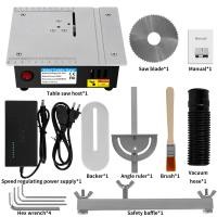 ราคา ส่งฟรี โต๊ะเลื่อยวงเดือน mini 100W โต๊ะเลื่อยไม้ อเนกประสงค์ ปรับองศาได้ โต๊ะเลื่อยองศา 45 DIY 110 240V Table Saw (21269173114)