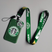 ราคา Cardholder บัตรพนักงานกาแฟแบบพกพาสำหรับผู้หญิงการ์ดโพลีเอสเตอร์สตาร์บัคการ์ดที่ต้องพร้อมสายคล้องบัตรการ์ตูนซองใส่บัตรบัตรที่คลุมเก็ (20054644654)