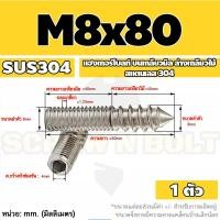 ราคา แฮงเกอร์โบลท์ งานไม้ ต่อเฟอร์นิเจอร์ กันสนิม สแตนเลส 304 บนเกลียวมิล ล่างเกลียวไม้ M4M5M6M8M10M12 Hanger Bolt SUS304 (17142005236)