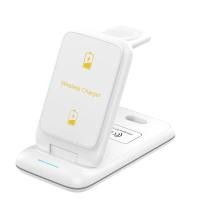 ราคา แท่นชาร์จไร้สายแบบ3 in 1พับได้สำหรับ iPhone 14 12 11 XS XR x 8 Apple Watch 8 7 6 airpods Pro 15W สถานีชาร์จเร็ว (21171004904)