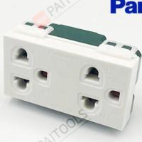 ราคา PANASONIC ปลั๊กกราวด์เดี่ยว ปลั๊กกราวด์คู่ 1 ชิ้น เต้ารับคู่เดี่ยว เต้ารับคู่ 3 ขา มีกราวด์ ปลั๊กกราวด์ เสียบขากลมแบน WEG 1191K 15929 พานา Wide Series (19224061001)