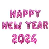 ราคา ฟอยตัวอักษร happy new year 2024 ขนาด 16นิ้ว ปีใหม่ (19909962981)