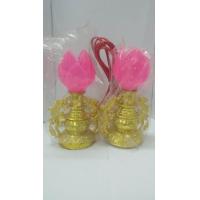 ราคา เทียนไฟฟ้า เทียนไฟฟ้าดอกบัว พร้อมหลอดไฟ มีให้เลือก 3 สี สีแดง สีเหลือง สีชมพู ขายเป็นคู่ (1023756453)