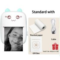 ราคา EKLEVA เครื่องพิมพ์เทอร์มอลพกพาได้ MINI ไร้สาย BT 203Dpi ป้ายที่มีรูปภาพบันทึกคำถามผิดการพิมพ์ด้วยสาย USB พกพา Imprimante (21049658446)