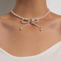 ราคา พร้อมส่งสร้อยคอโบว์มุกสไตล์สาวเวียดนาม แบบสั้นสไตล์โชคเกอร์ NL278 (21097517581)