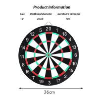 ราคา กระดานปาเป้า ปาได้ 2 หน้า ลูกดอกปาเป้า ขนาด 15 นิ้ว แถมลูกดอก 6 ลูก Dartboard ขนาดขนาดหน้ากว้าง 36 5 ซม หนา 1 ซม ของเล่นกระดานปาเป้า SP86 (20584385316)