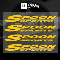 ราคา สติ๊กเกอร์ติดล้อ สติ๊กเกอร์ติดแม็ก สติ๊กเกอร์แต่งรถ Spoon 4 ชิ้น และ Sticker Car Wheel สติ๊กเกอร์ติดรถ ติดดี ติดทน 4 PCS Set 4 สี WE17 (14687850803)